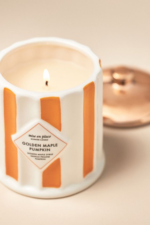 mise en place Gourmand Golden Maple Pumpkin Ceramic Candle #2