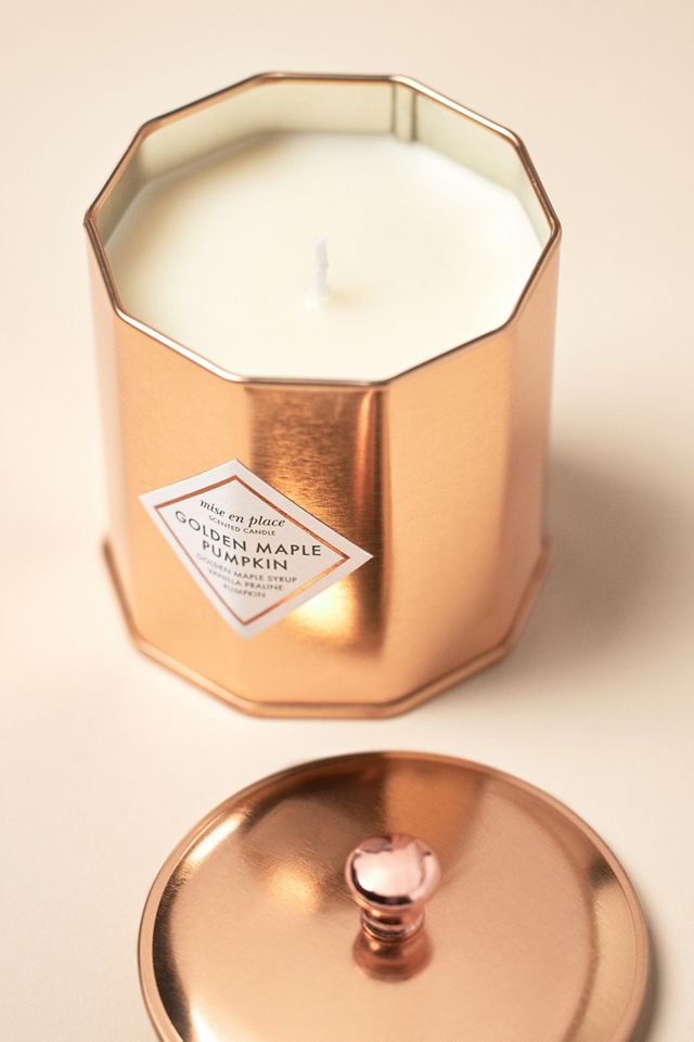 mise en place Gourmand Golden Maple Pumpkin Metal Tin Candle #2