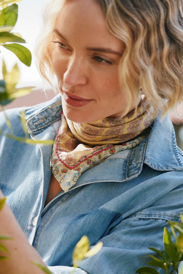 Embroidered Print Bandana #3