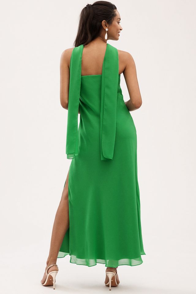 BHLDN Ella Strapless Chiffon Scarf Overlay Midi Dress #2