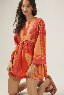 Conditions Apply Ric Rac Printed Kaftan In Orange