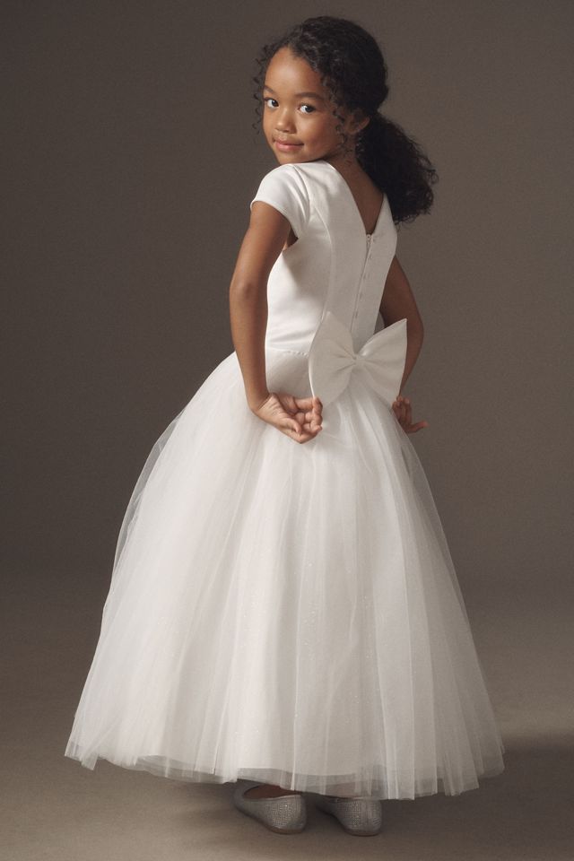 Princess Daliana 3D Floral Appliqué Drop-Waist Flower Girl Dress #2