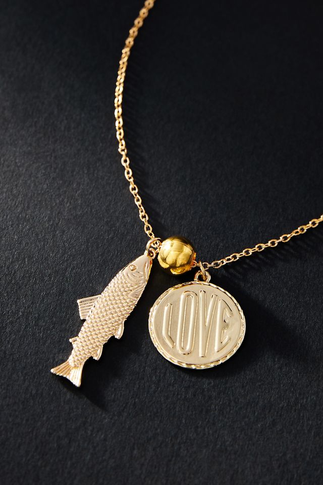 Love Fish Charm Necklace #1