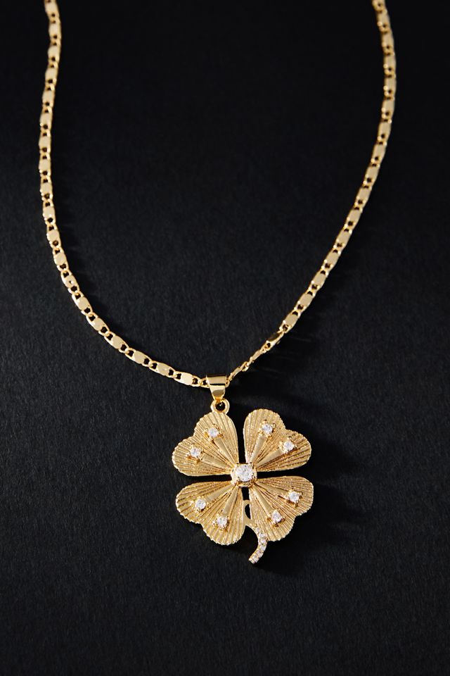 The Sage Vintage Lucky Clover Charm Necklace #1
