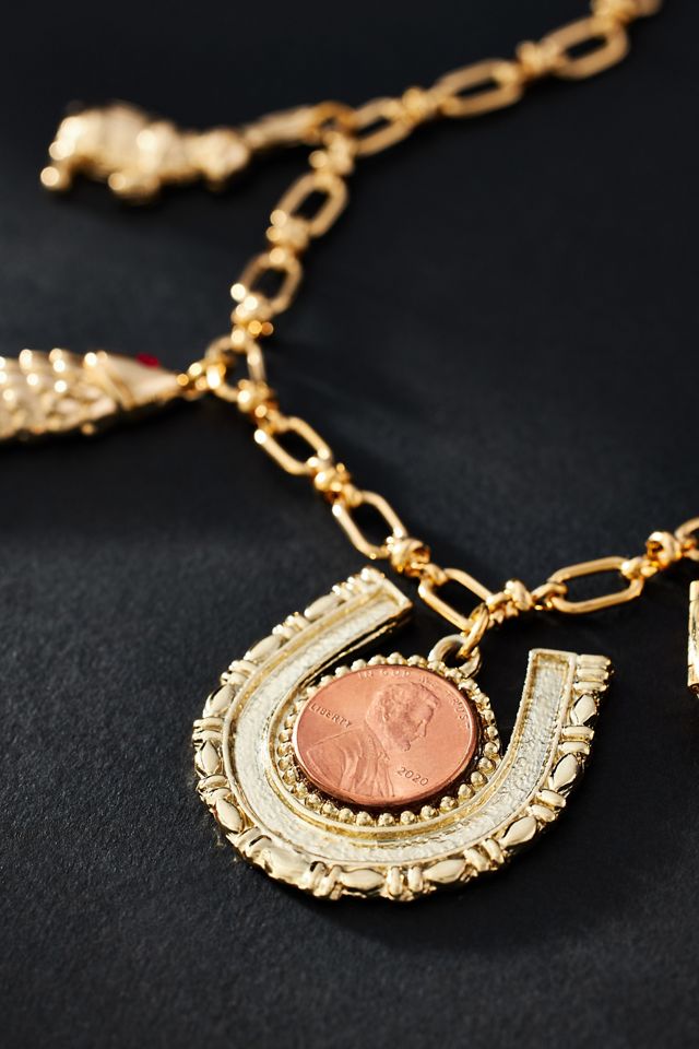 The Sage Vintage Lucky Golden Charm Necklace #1
