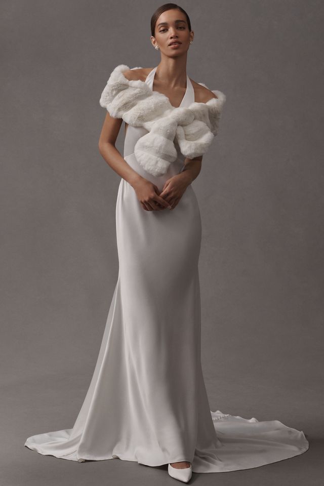 Theia Faux-Chinchilla Pull-Through Stole #2