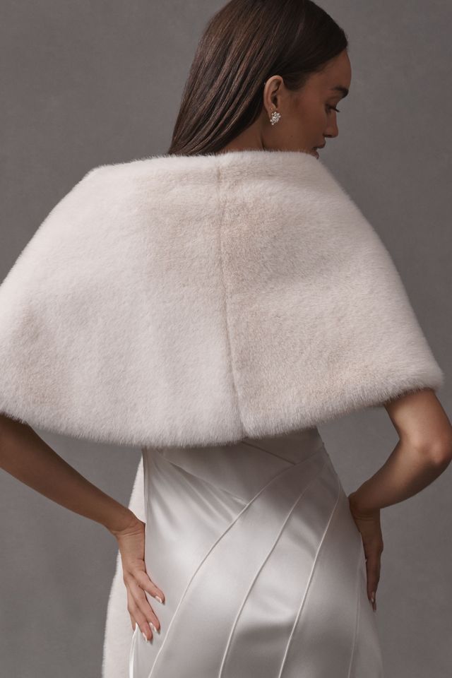 Theia Faux-Mink Fur Stole #1