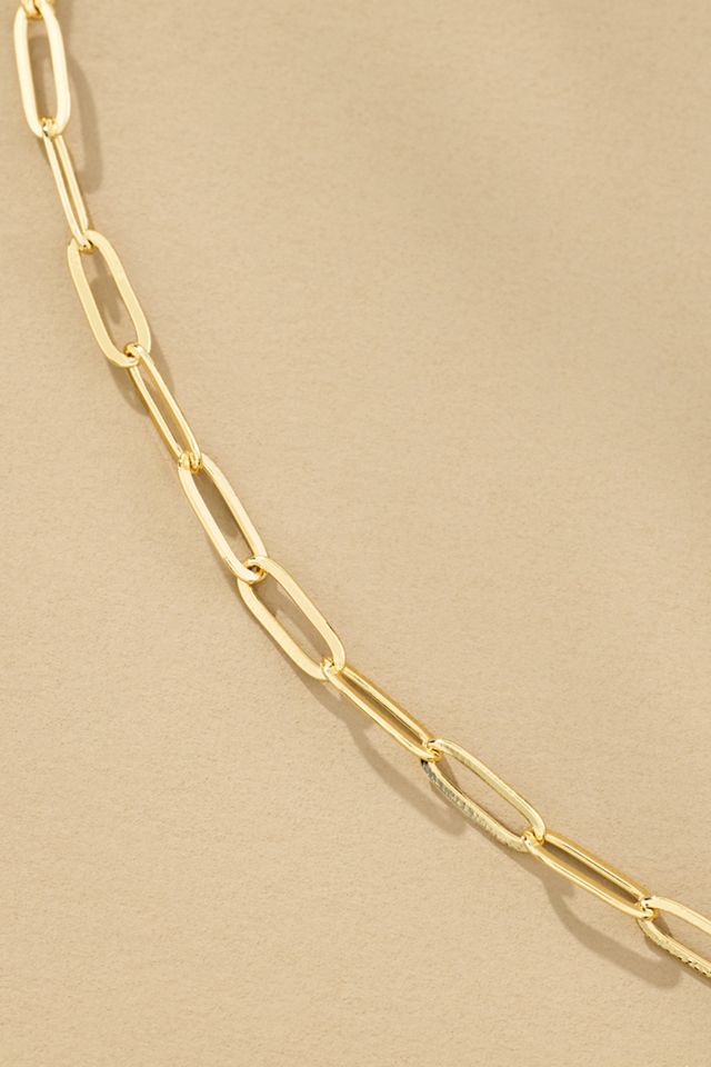 Dainty Paperclip Charm Necklace #1