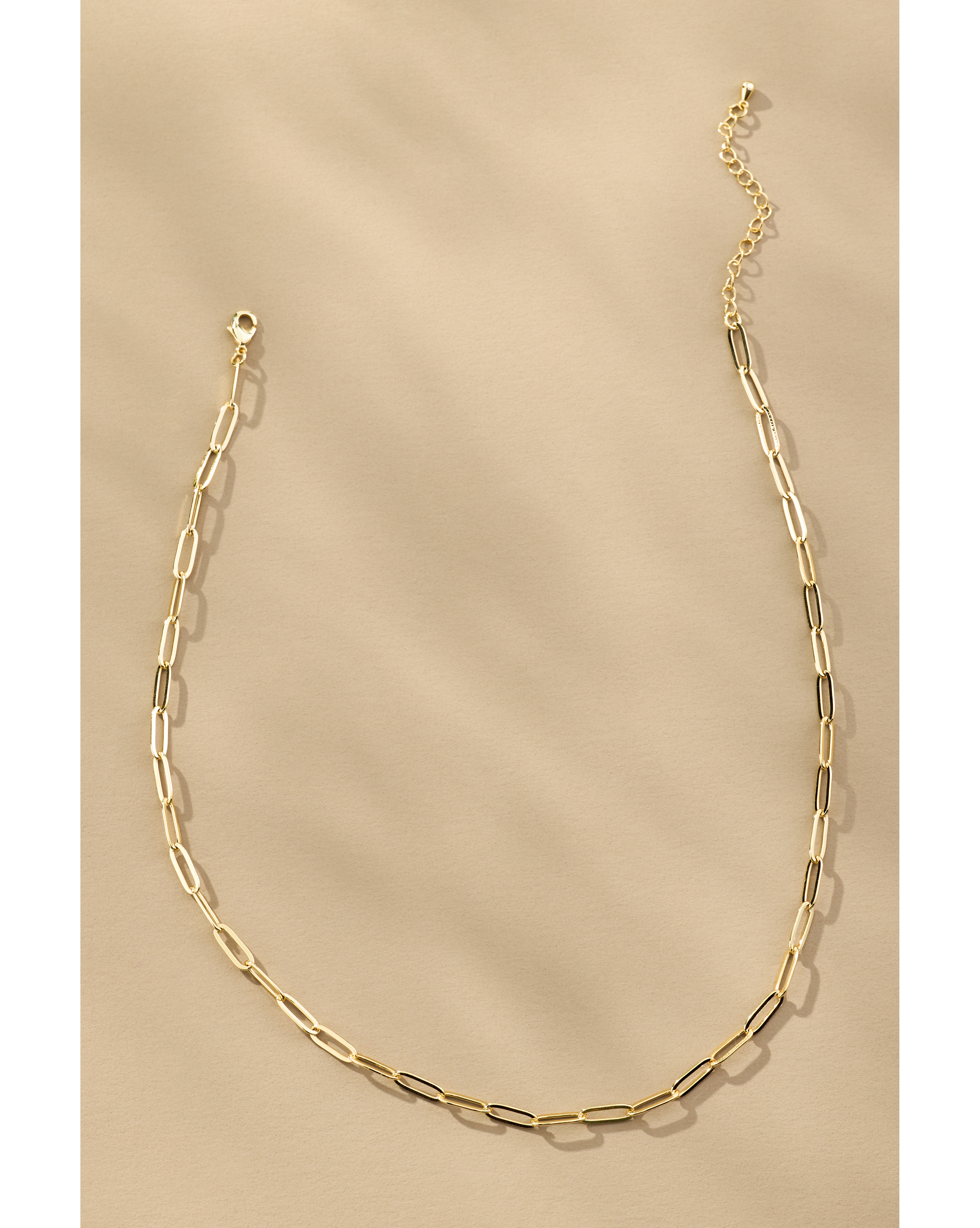 Dainty Paperclip Charm Necklace
