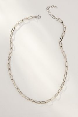 Boxbar Flat Edge Link Paperclip Chain Necklace