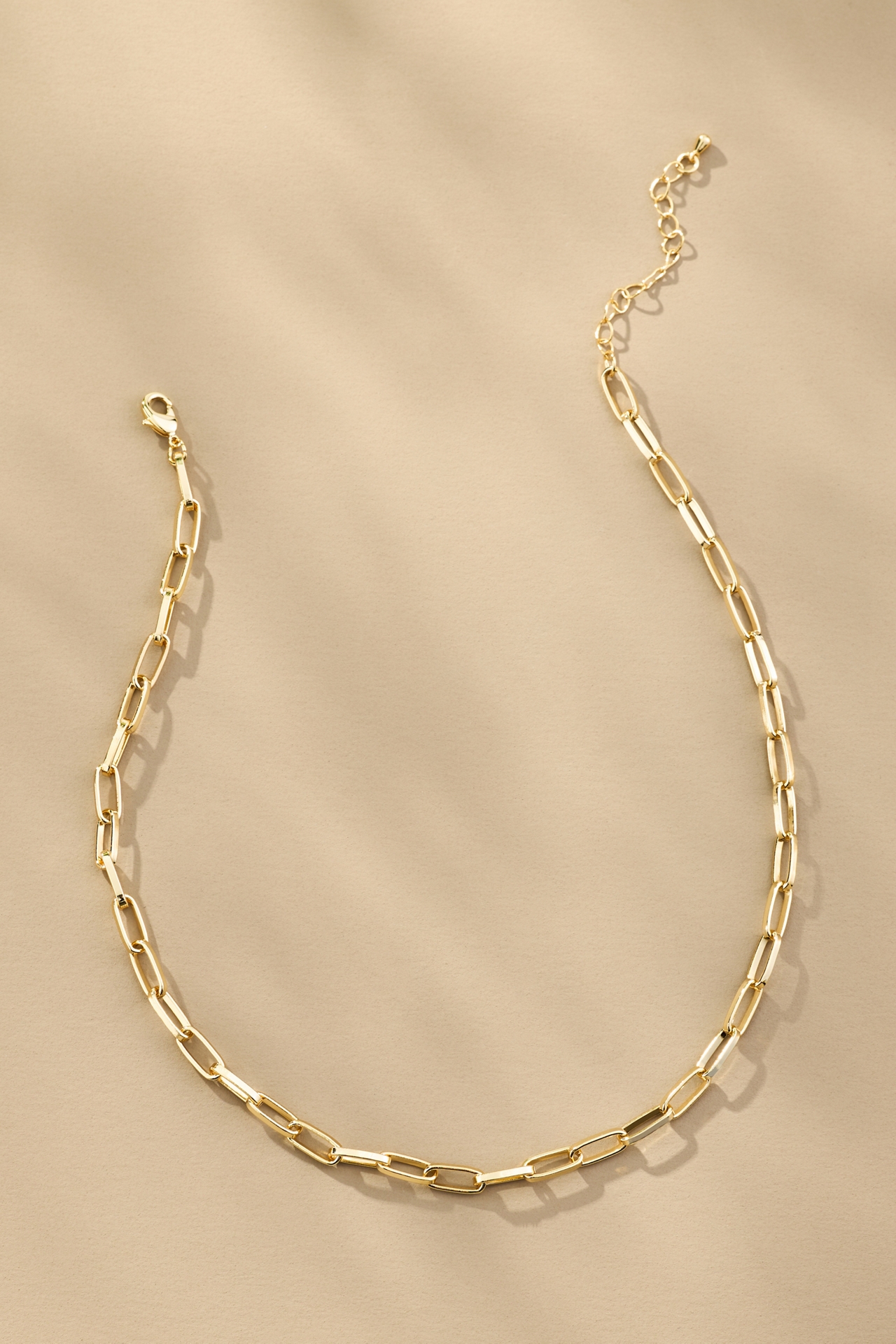 Boxbar Flat Edge Link Paperclip Chain Necklace