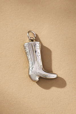 Boxbar Cowboy Boot Charm In Silver