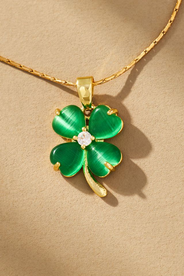 Boxbar Green Gemstone Clover Charm #1