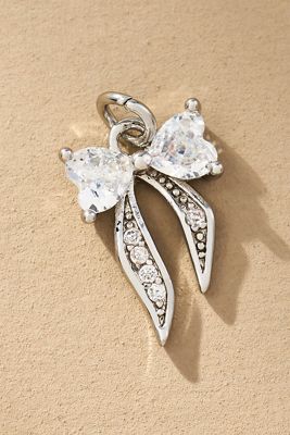 Boxbar Crystal Heart Ribbon Bow Charm