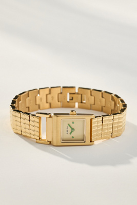 Breda Revel Square Face Metal Watch In Gold