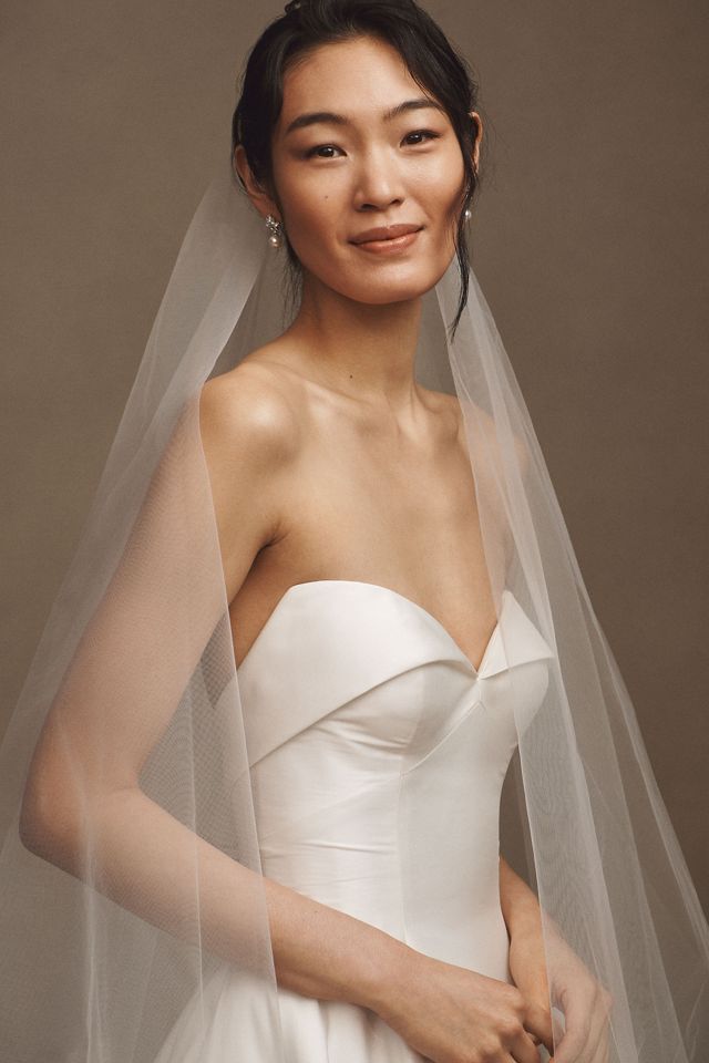 Jenny Yoo Josephine Floral Appliqué Tulle Veil #2