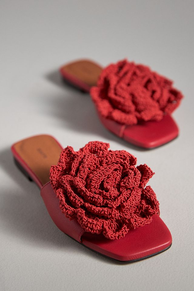 Maeve Crochet Flower Slide Sandals #2