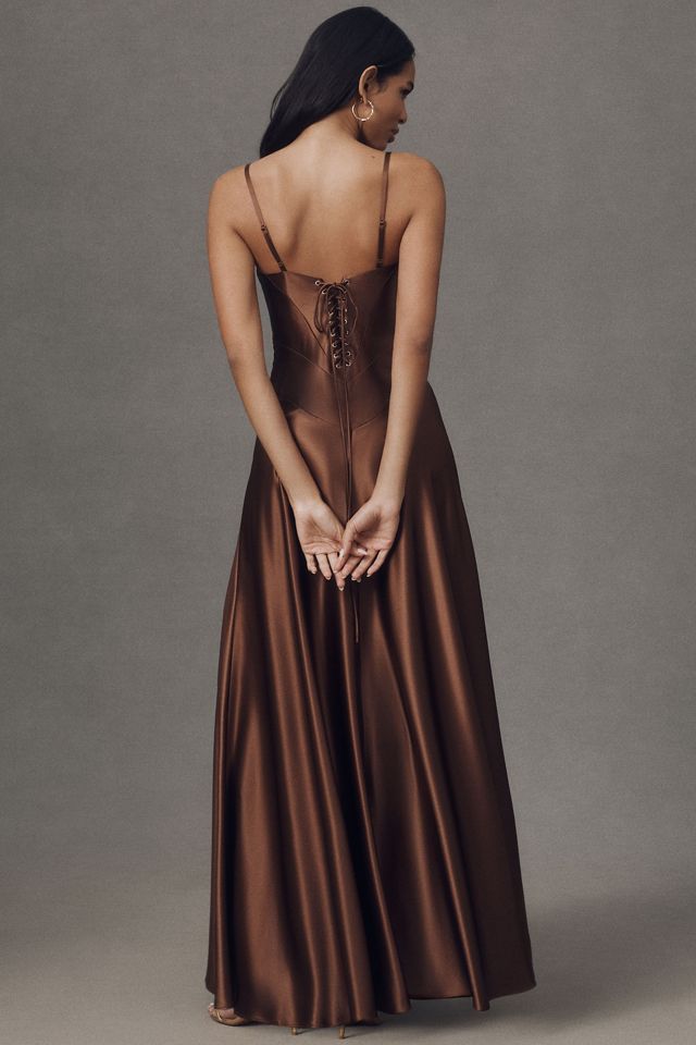 Mare Mare Emmy Satin Corset Maxi Dress #1