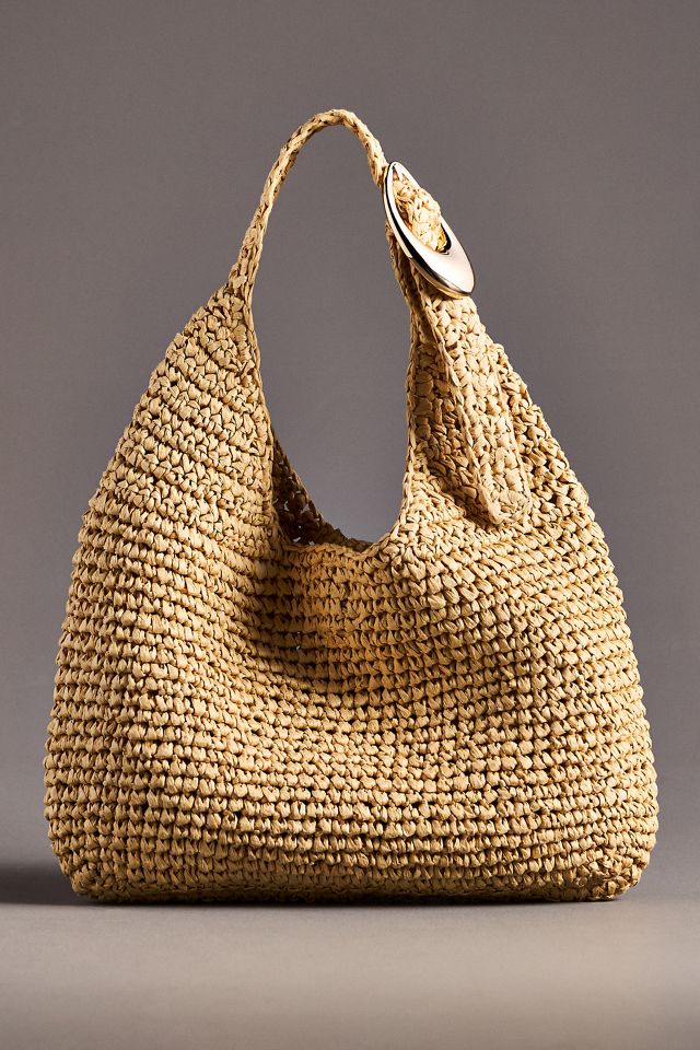 The Love Knot Slouchy Bag: Mini Buckle Raffia Edition #1