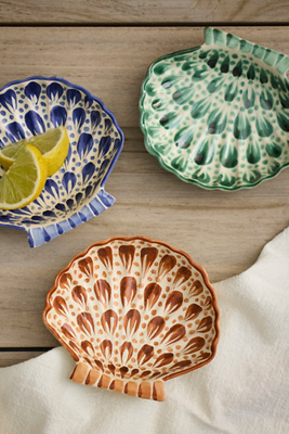 Shell Terracotta Shell Dish | AnthroHome