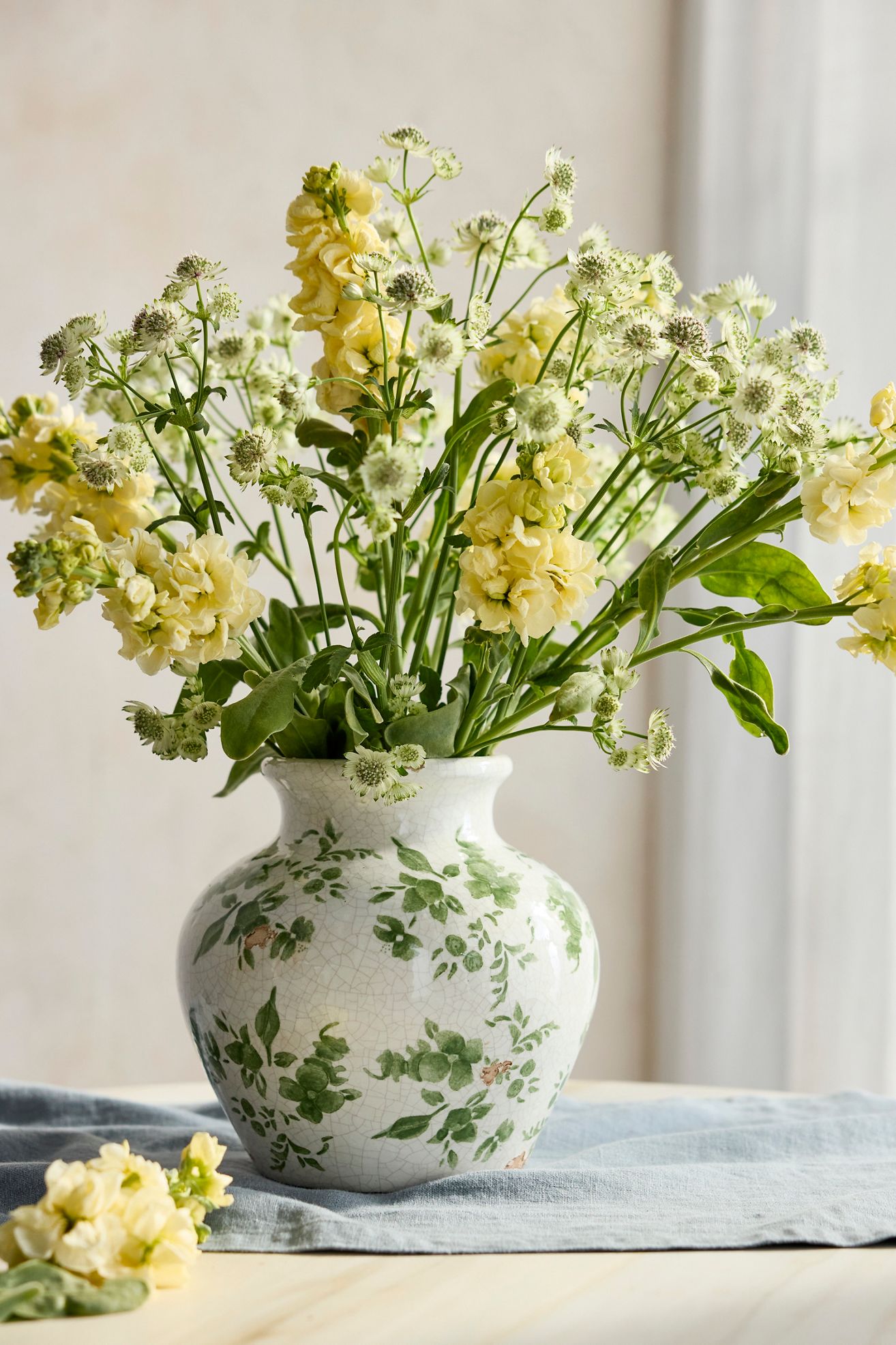 Green Chinoiserie Vase, Small - Multi, One Size