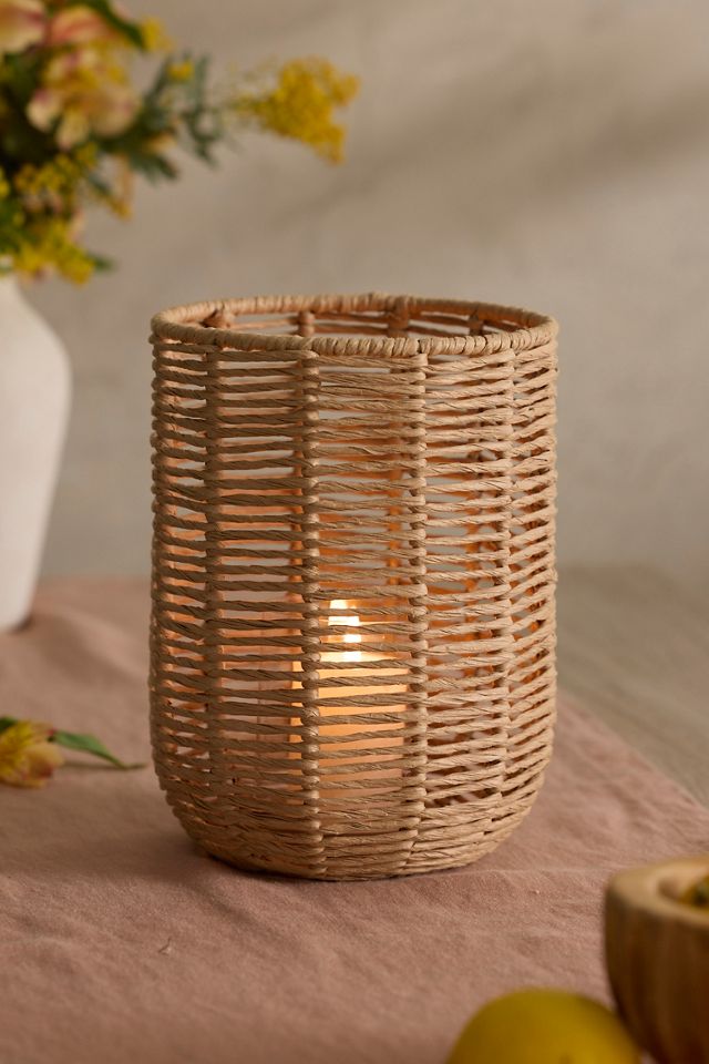 Rope Wrapped Candle Holder #1
