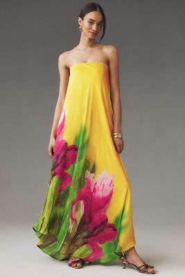 Sisters. Peony Strapless Maxi Dress
