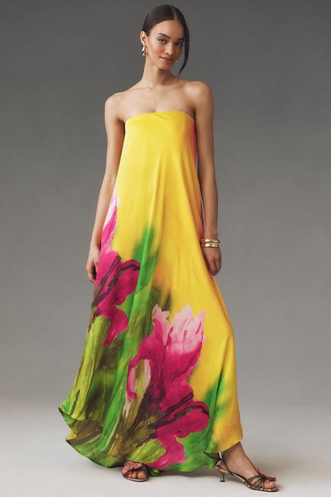 Sisters. Peony Strapless Maxi Dress