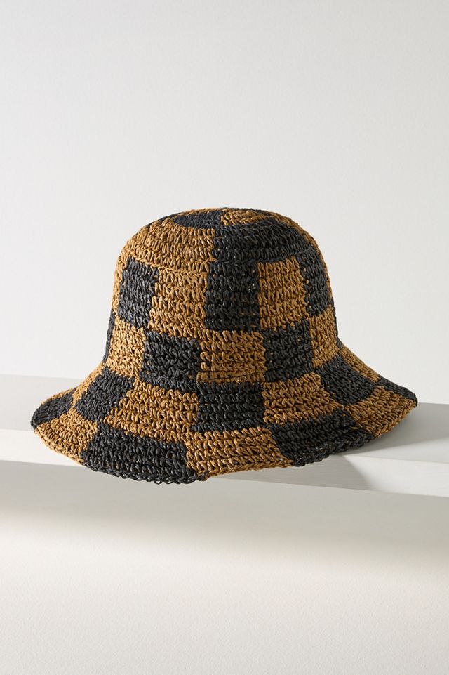 Sombrero Cubo de Paja a Cuadros Wyeth #1