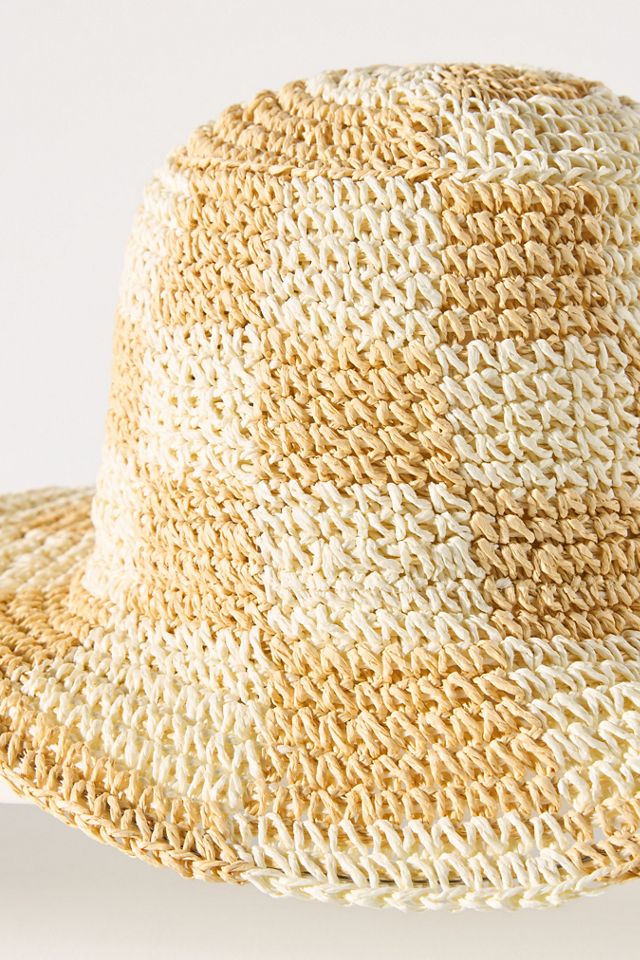 Chapeau cloche en paille à carreaux Wyeth #2