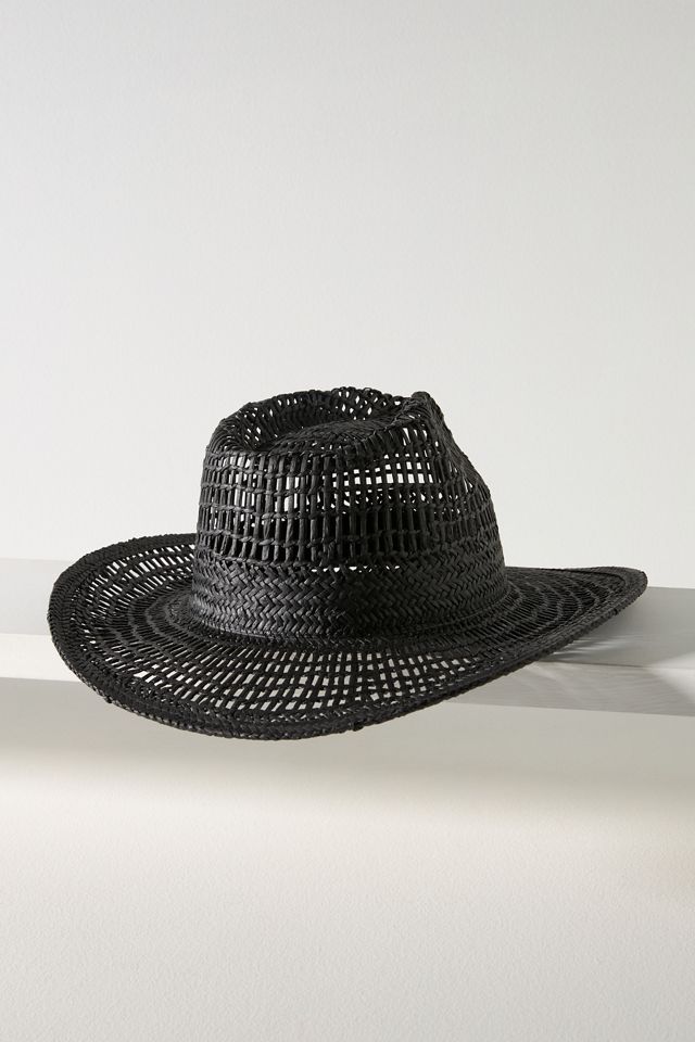 Wyeth Geo Open-Weave Straw Rancher | Anthropologie display picture 2