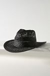 Anthropologie Wyeth Geo Open Weave rancher Stylish Black Woven Hat Wyeth Geo Open-Weave Straw Rancher | Anthropologie main image 4