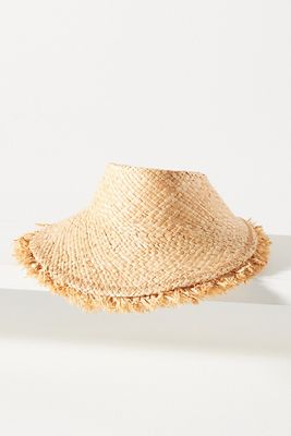 Wyeth Fringed Straw Visor