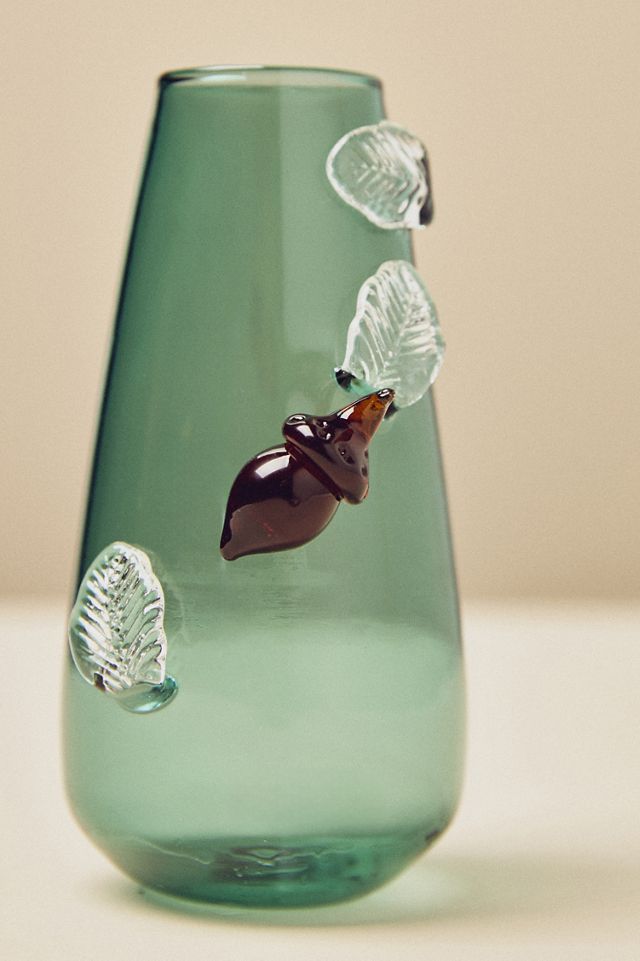 Amber Icon Embellished Glass Bud Vase #2