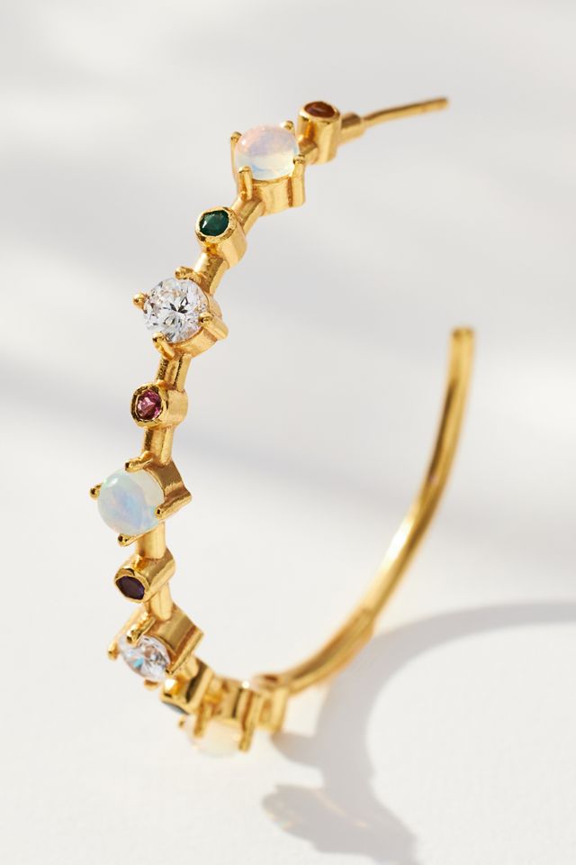 Amorcito Le Ciel Gemstone Hoop Earrings #1
