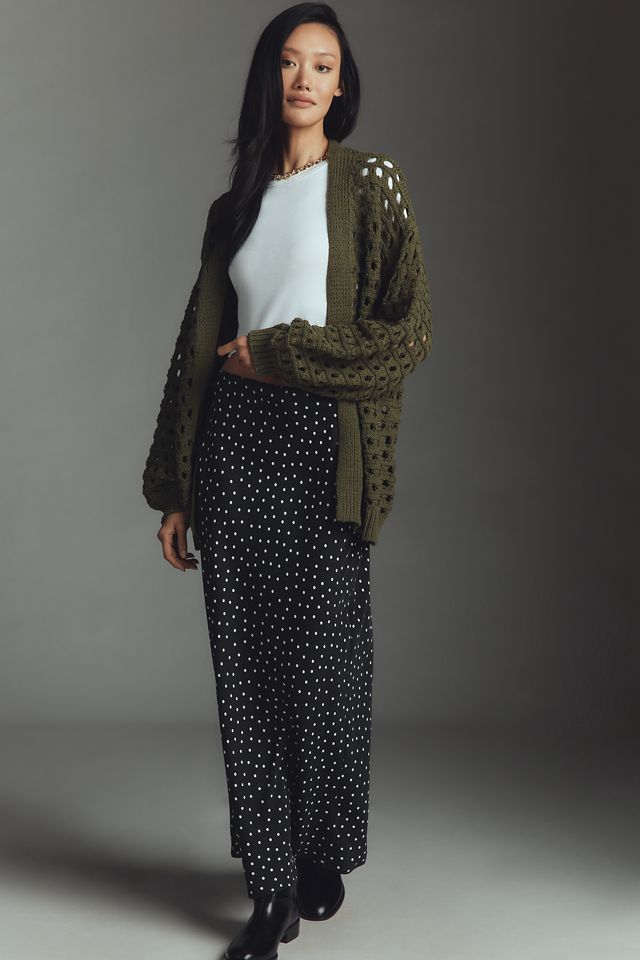 Maeve Chunky Open-Stitch Cardigan #1