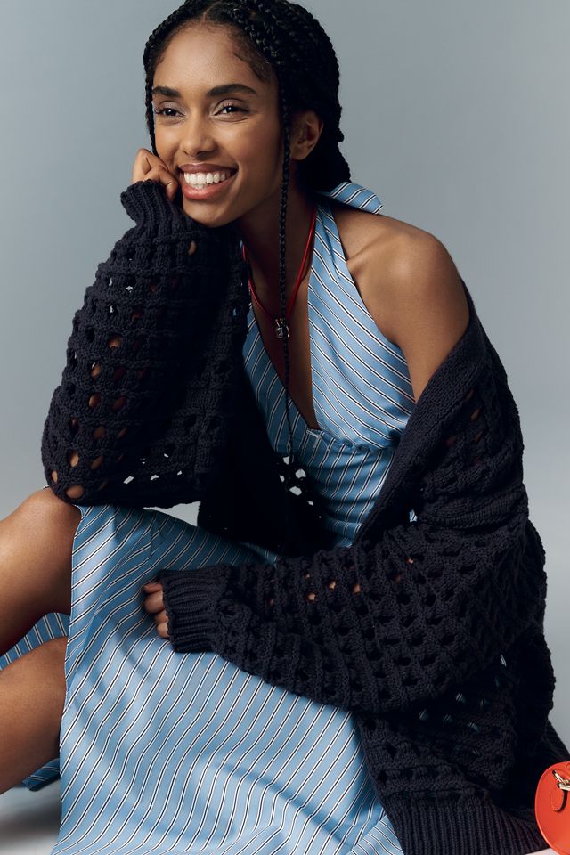 Maeve Chunky Open-Stitch Cardigan | Anthropologie