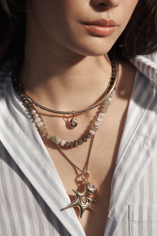 Charm Collar Necklaces, Set of 2 #1