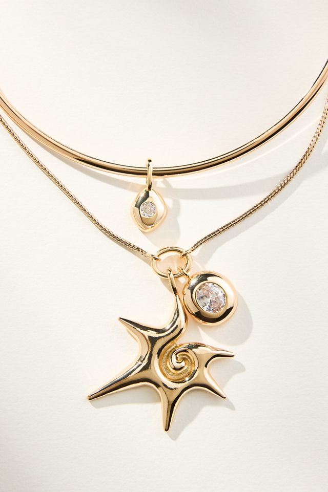 Charm Collar Necklaces, Set of 2 #3