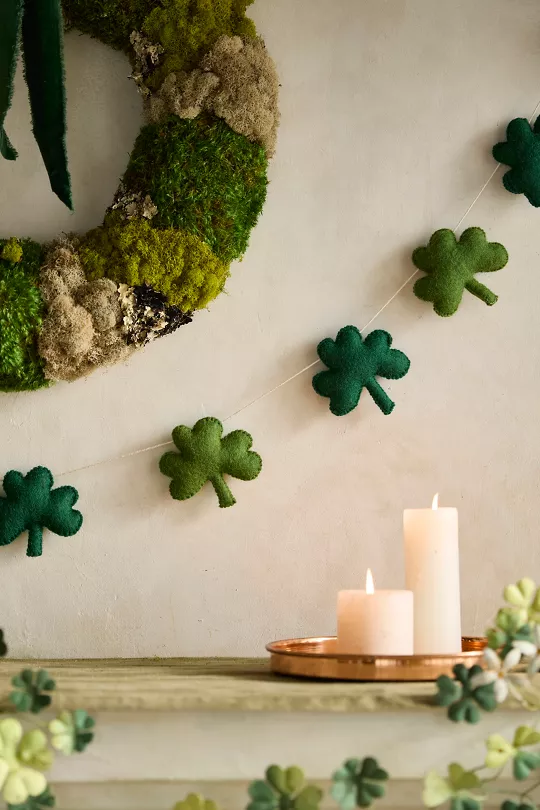 Felt Shamrock Garland