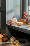 Gourmand Pumpkin Sweet Vanilla Handpainted Glass Candle