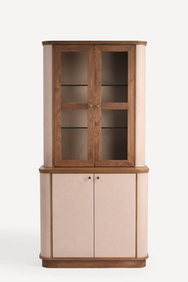 Acadia Raffia & Wood Bar Cabinet