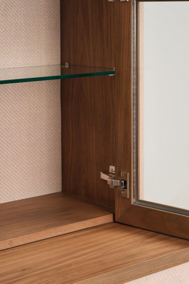 Acadia Raffia & Wood Bar Cabinet #4