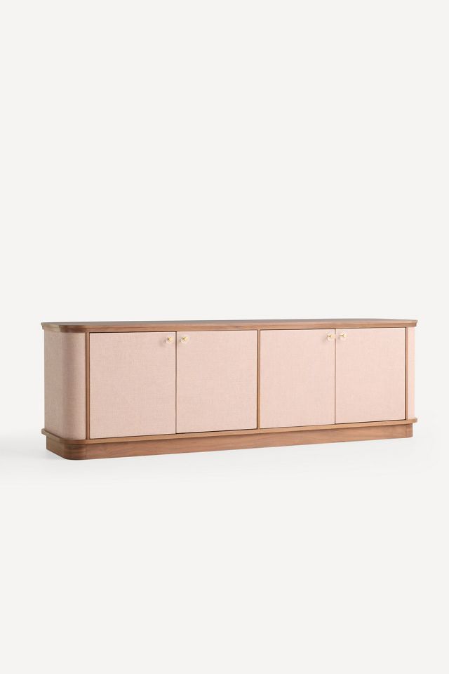Acadia Raffia & Wood Media Cabinet #2