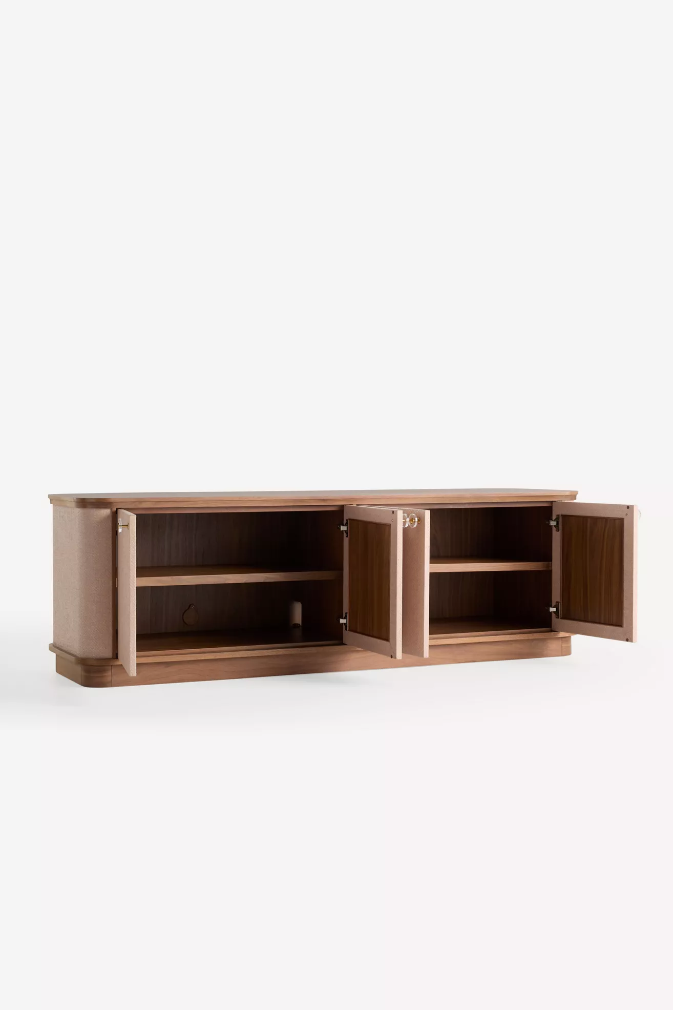 Acadia Raffia & Wood Media Cabinet - thumbnail 4