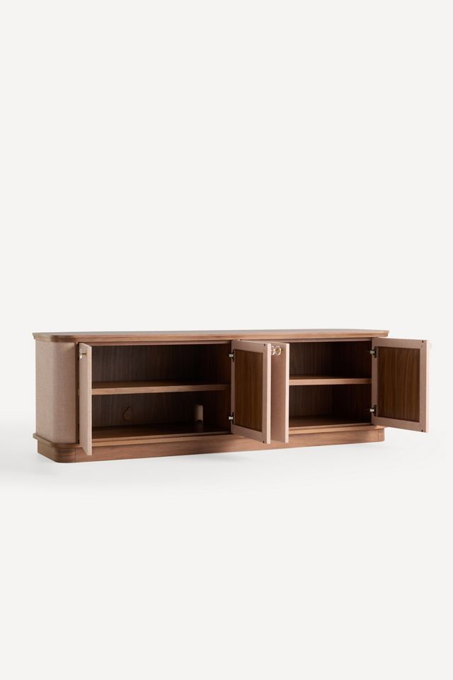 Acadia Raffia & Wood Media Cabinet #3