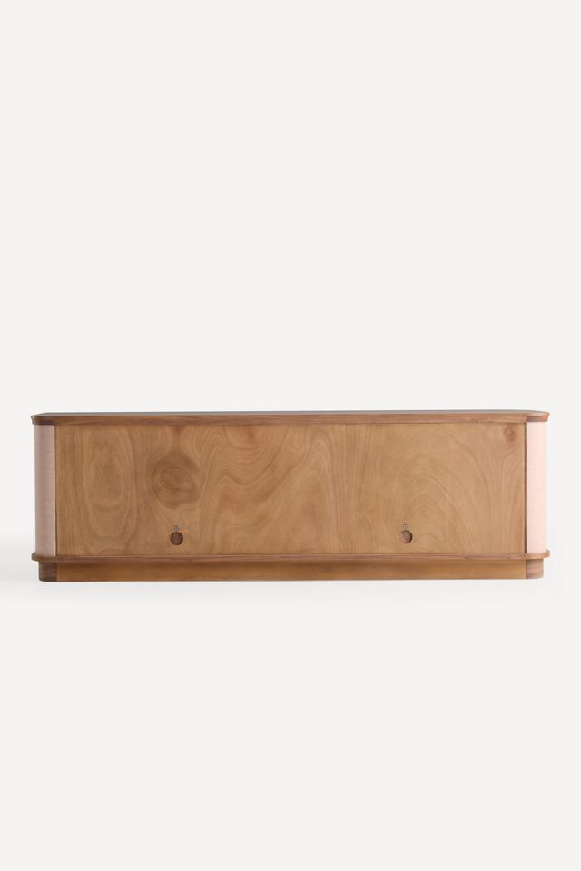 Acadia Raffia & Wood Media Cabinet #4