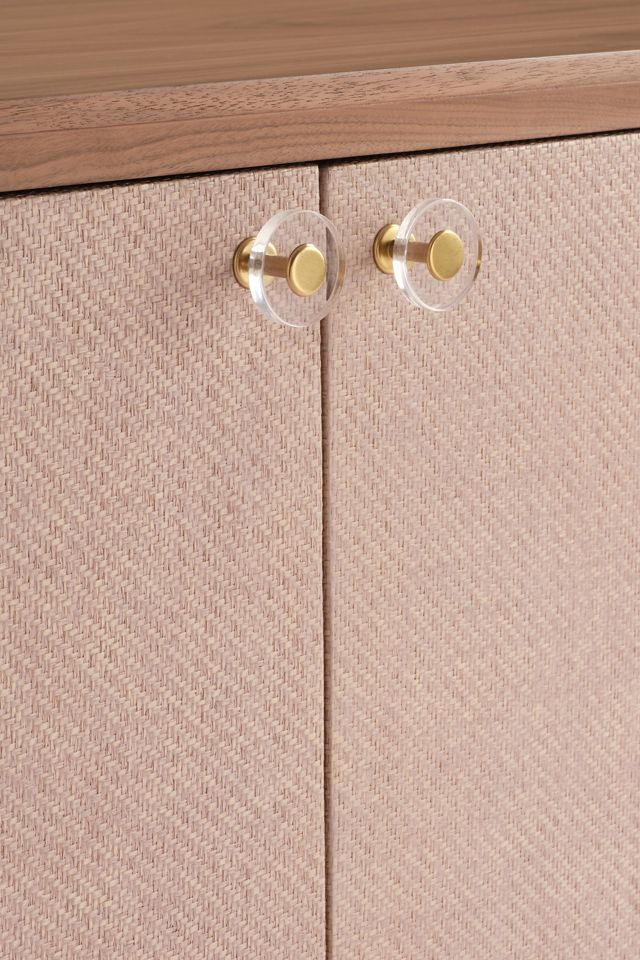 Acadia Raffia & Wood Media Cabinet #6