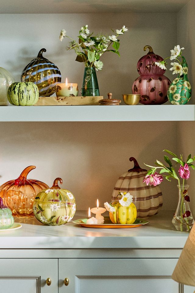Gourmand Sweet Maple & Chai Handpainted Acorn Glass Candle #3