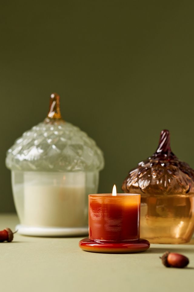 Spice Vanilla Clove Glass Acorn Cloche Candle #1